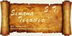 Simana Tišović vizit kartica